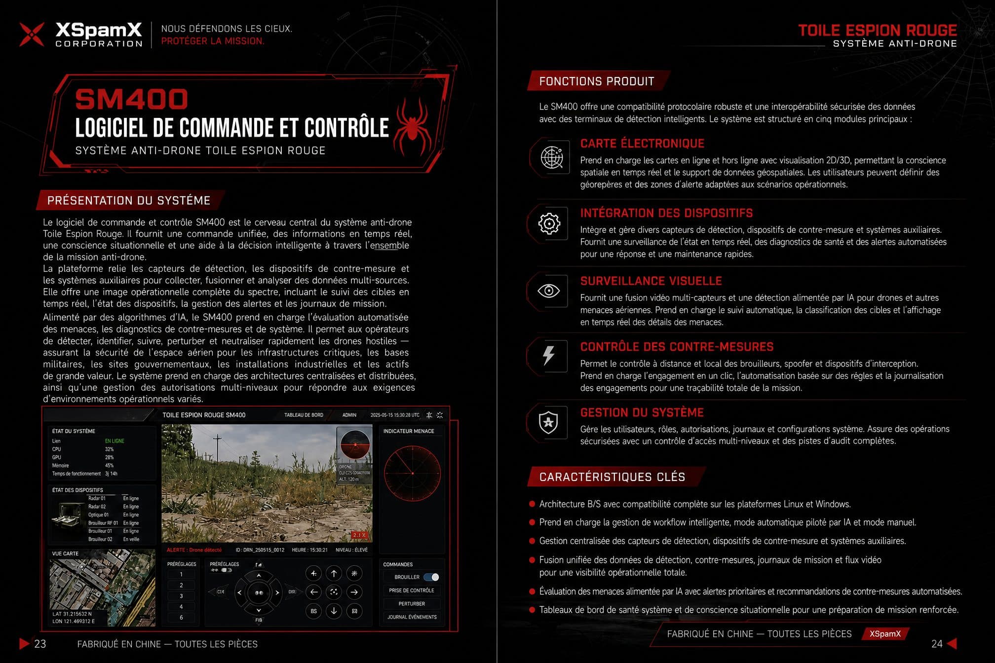 Logiciel plateforme de commandement et contrôle